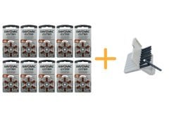 Rayovac Extra 312 Numara işitme Cihazı Pili (10 Paket x 6 = 60 Adet) + HEDİYE Oticon İşitme Cihazı Uyumlu Filtre, YesMed