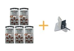 Rayovac Extra 312 Numara işitme Cihazı Pili (5 Paket x 6 = 30 Adet) + HEDİYE Oticon işitme Cihazı Uyumlu Filtre, YesMed