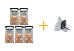 Rayovac Extra 13 Numara işitme Cihazı Pili (5 Paket x 6 = 30 Adet) + HEDİYE Widex İşitme Cihazı Uyumlu Filtre, YesMed