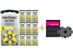 Rayovac Extra 10 Numara İşitme Cihazı Pili (10 Paket x 6 = 60 Adet) + HEDİYE Prowax miniFit Filtre, YesMed