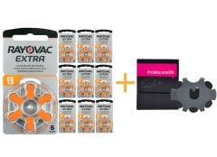 Rayovac Extra 13 Numara İşitme Cihazı Pili (10 Paket x 6 = 60 Adet) + HEDİYE Prowax miniFit Filtre, YesMed