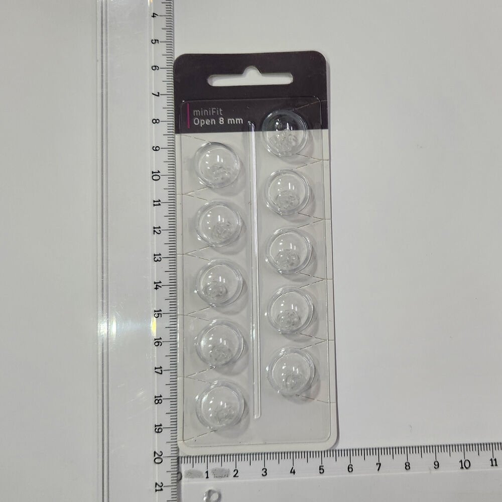 miniFit Open 8 mm Dome, Oticon İşitme Cihazı Uyumlu Muadil miniFit Open 8 mm Kubbe (1 Paket=10 Adet), YesMed -