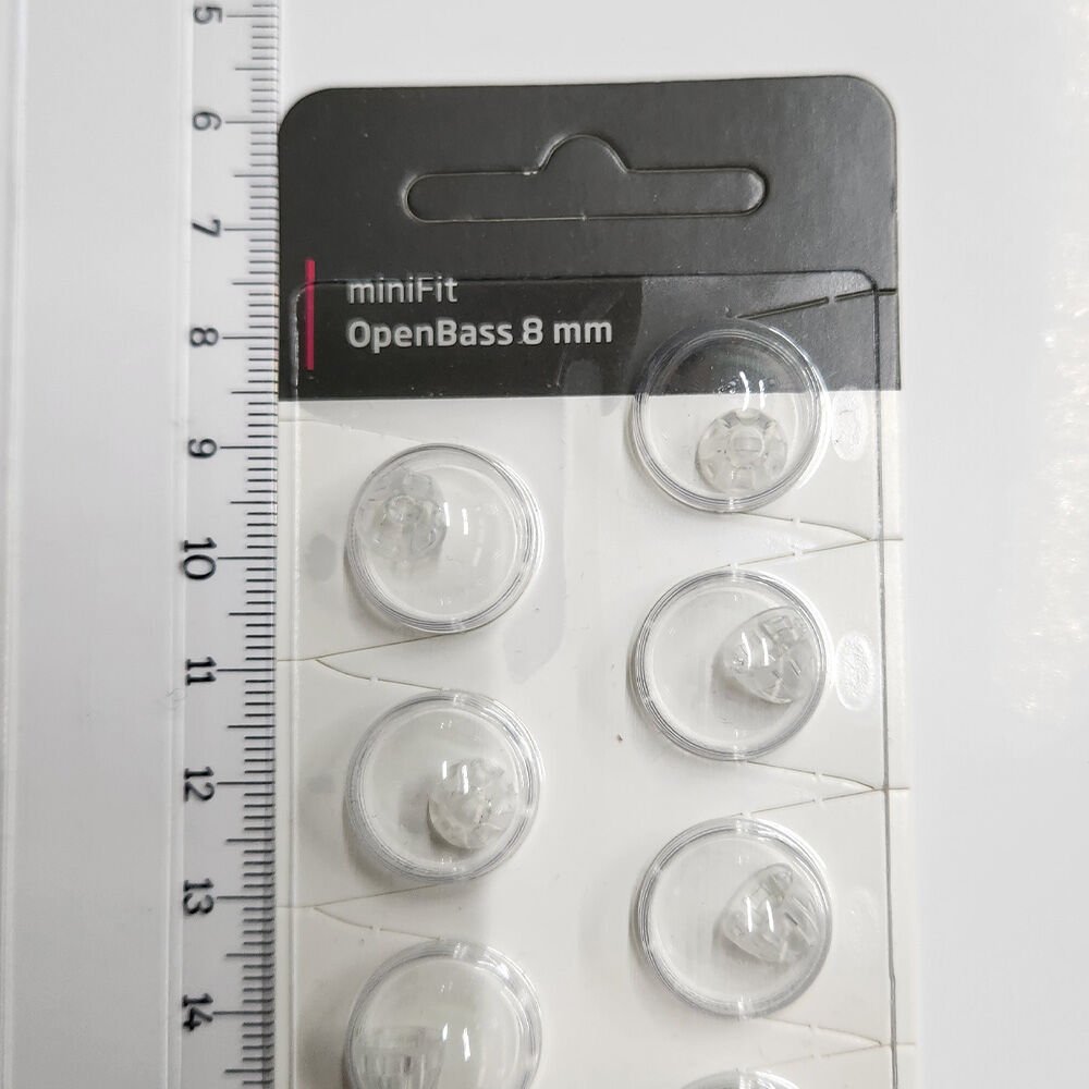 miniFit OpenBass 8 mm Dome, Oticon İşitme Cihazı Uyumlu Muadil miniFit OpenBass 8 mm Kubbe (1 Paket=10 Adet), YesMed -