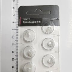 miniFit OpenBass 8 mm Dome, Oticon İşitme Cihazı Uyumlu Muadil miniFit OpenBass 8 mm Kubbe (1 Paket=10 Adet), YesMed -