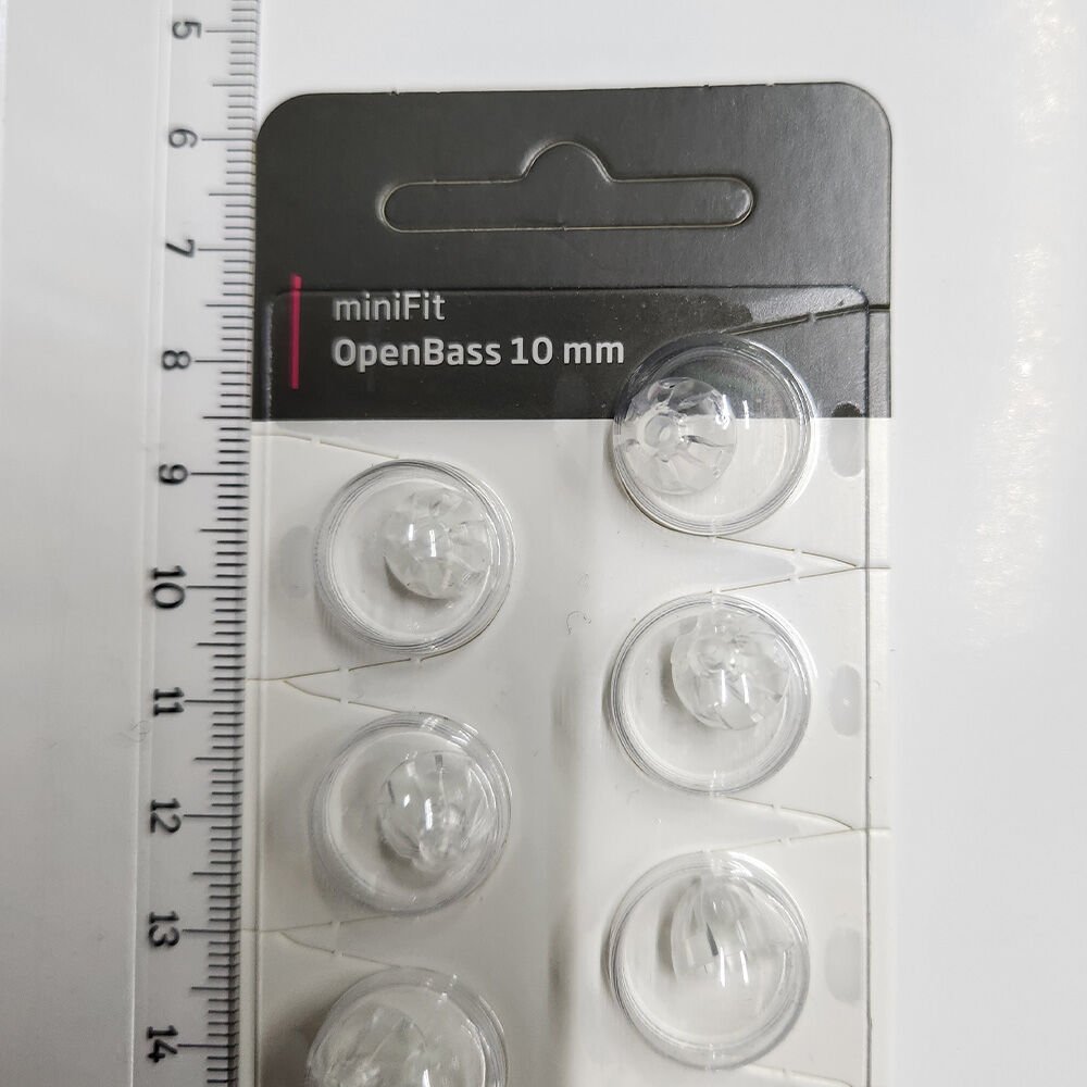 miniFit OpenBass 10 mm Dome, Oticon İşitme Cihazı Uyumlu Muadil miniFit OpenBass 10 mm Kubbe (1 Paket=10 Adet), YesMed -