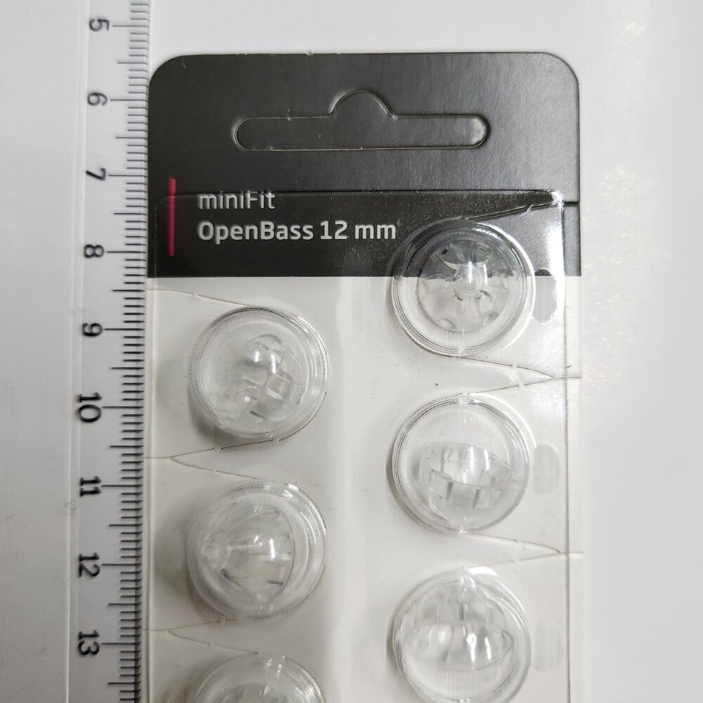 miniFit OpenBass 12 mm Dome, Oticon İşitme Cihazı Uyumlu Muadil miniFit OpenBass 12 mm Kubbe (1 Paket=10 Adet), YesMed -