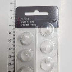miniFit Bass 6 mm Double Vent Dome, Oticon İşitme Cihazı Uyumlu Muadil miniFit Bass 6 mm Double Vent Kubbe (1 Paket=10 Adet), YesMed -