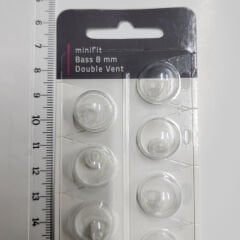 miniFit Bass 8 mm Double Vent Dome, Oticon İşitme Cihazı Uyumlu Muadil miniFit Bass 8 mm Double Vent Kubbe (1 Paket=10 Adet), YesMed -