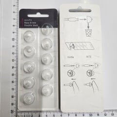 miniFit Bass 8 mm Double Vent Dome, Oticon İşitme Cihazı Uyumlu Muadil miniFit Bass 8 mm Double Vent Kubbe (1 Paket=10 Adet), YesMed -