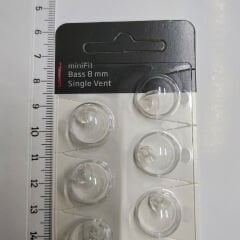 miniFit Bass 8 mm Single Vent Dome, Oticon İşitme Cihazı Uyumlu Muadil miniFit Bass 8 mm Single Vent Kubbe (1 Paket=10 Adet), YesMed -