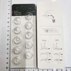 miniFit Bass 8 mm Single Vent Dome, Oticon İşitme Cihazı Uyumlu Muadil miniFit Bass 8 mm Single Vent Kubbe (1 Paket=10 Adet), YesMed -