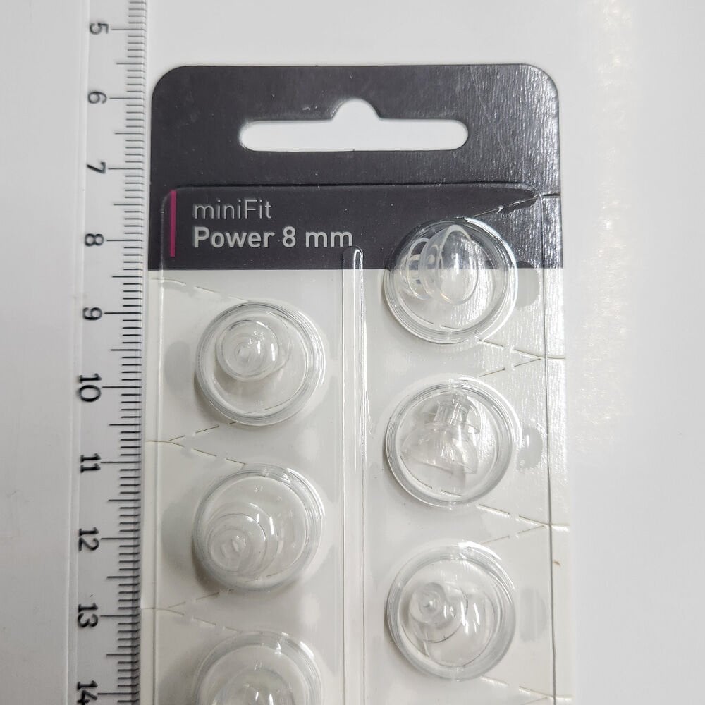 miniFit Power 8 mm Dome, Oticon İşitme Cihazı Uyumlu Muadil miniFit Power 8 mm Kubbe (1 Paket=10 Adet), YesMed -