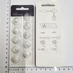 miniFit Power 8 mm Dome, Oticon İşitme Cihazı Uyumlu Muadil miniFit Power 8 mm Kubbe (1 Paket=10 Adet), YesMed -