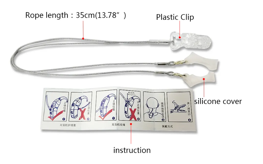 İşitme Cihazı, İmplant Cihazı için Gri Renk İpli Ceket Şeklinde Büyük Tutaç Tutamaç