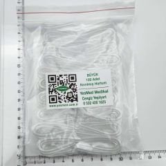 Büyük-Kalın boy İleri İşitme Kayıplı Cihazlar İçin Kıvrılmış Hortum, İşitme Cihazı Hortumu, Kulak Kalıbı Hortumu (1 Paket=100 Adet), YesMed -