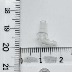 Dirsek, İşitme Cihazı Deneme Prob ve Hortum bağlantısı için dirsek, L Şeklinde, YesMed -