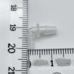 Dirsek, İşitme Cihazı Deneme Prob ve Hortum bağlantısı için dirsek, L Şeklinde, YesMed -