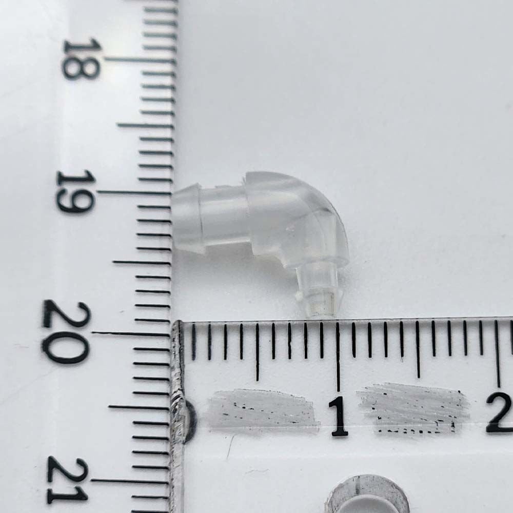 Oval Dirsek, İşitme Cihazı Deneme Prob ve Hortum bağlantısı için dirsek, YesMed -