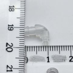 Oval Dirsek, İşitme Cihazı Deneme Prob ve Hortum bağlantısı için dirsek, YesMed -