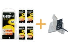 Duracell Activair 13 Numara İşitme Cihazı Pili (5 Paket x 6 Adet = 30 Adet Pil) + HEDİYE İşitme Cihazı Filtresi