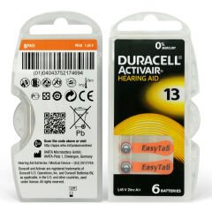 Duracell Activair 13 Numara İşitme Cihazı Pili (5 Paket x 6 Adet = 30 Adet Pil) + HEDİYE İşitme Cihazı Filtresi