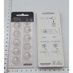 Oticon miniFit Bass 6 mm Single Vent Dome, İşitme Cihazı 1 Delikli Dom/Kubbe (1 Paket=10 Adet)