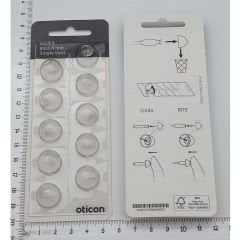 Oticon miniFit Bass 8 mm Single Vent Dome, İşitme Cihazı 1 Delikli Dom/Kubbe (1 Paket=10 Adet)