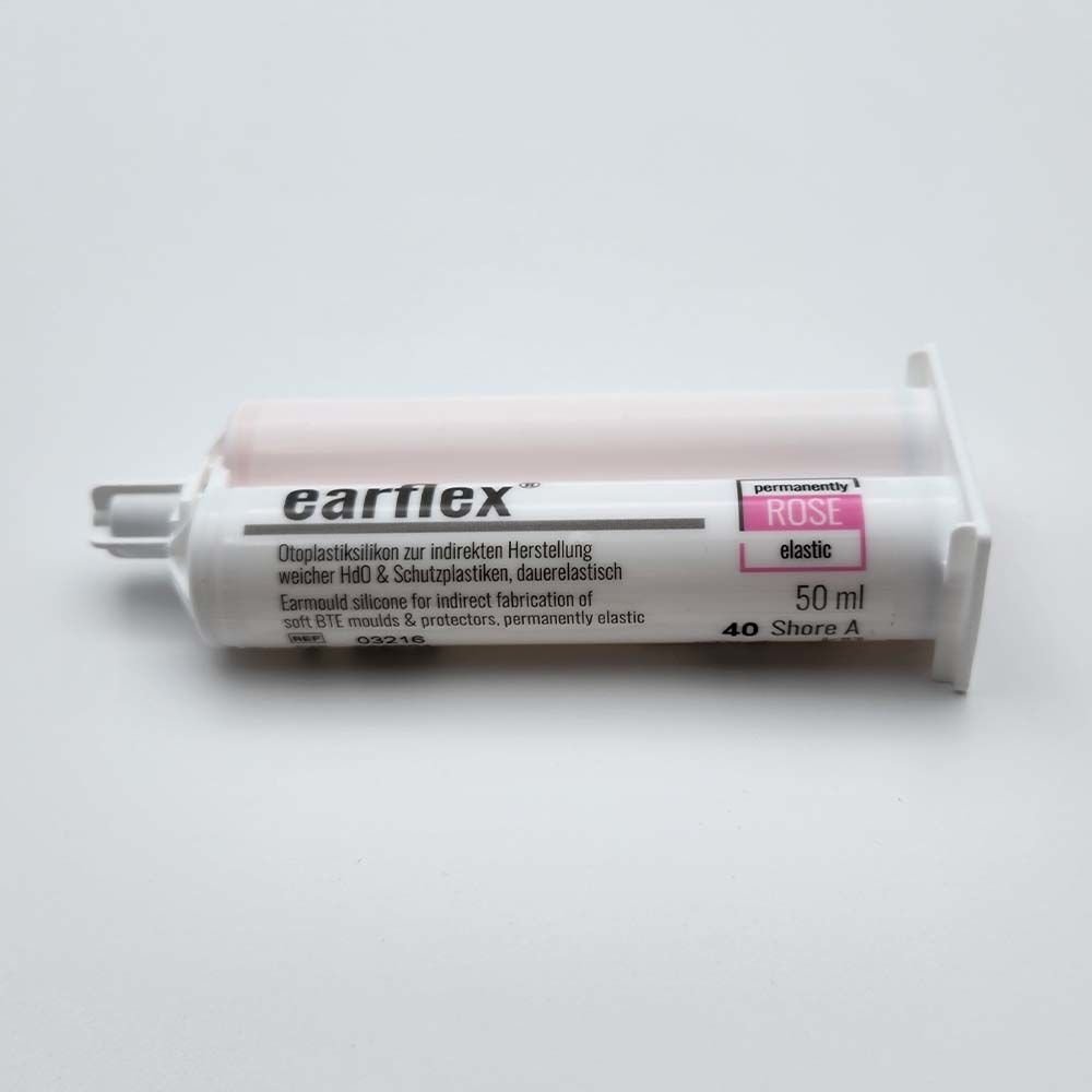 Rose Pembemsi Biopar Malzeme, Açık Pembe Kulak Kalıbı Silikonu, Elastik Otoplastik Silikon, İşitme Cihazı kalıbı silikonu, DETAX earflex Rose (Ref:03216)