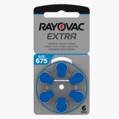 Rayovac Extra 675 Numara İşitme Cihazı Pili (5 Paket x 6 Adet= 30 Adet Pil) + HEDİYE İşitme Cihazı Hortumu (4 Adet, Orta-Standart olan Kıvrılmış Hortum), YesMed