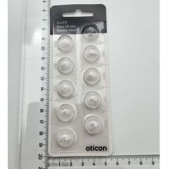Oticon miniFit Bass 10 mm Double Vent Dome, İşitme Cihazı 2 Delikli Dom/Kubbe (1 Paket=10 Adet)