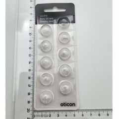Oticon miniFit Bass 10 mm Double Vent Dome, İşitme Cihazı 2 Delikli Dom/Kubbe (1 Paket=10 Adet)