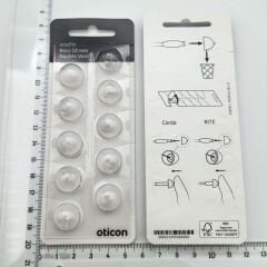 Oticon miniFit Bass 10 mm Double Vent Dome, İşitme Cihazı 2 Delikli Dom/Kubbe (1 Paket=10 Adet)
