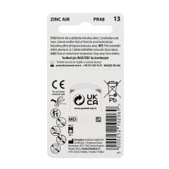 YesMed Extra Power 13 Numara İşitme Cihazı Pili, Kulaklık Pili, Duyma Pili, Kulak Pili, Kulak Cihazı Pili (5 Paket x 6 Adet = 30 Adet Pil)