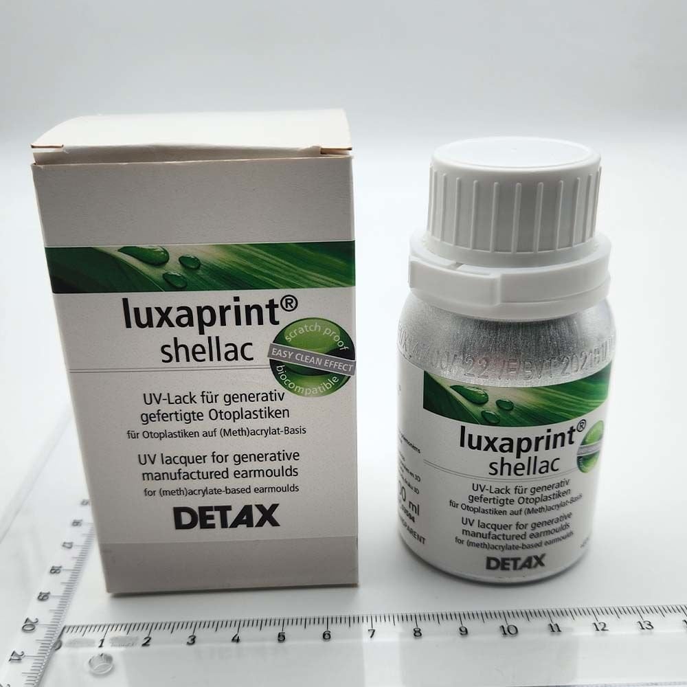 Sert Kalıp Lack, İşitme Cihazı Sert Kalıp Cilası Lak, Detax luxaprint shellac 100 ml