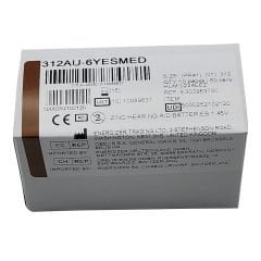YesMed Extra Power 312 Numara İşitme Cihazı Pili (10 Paket x 6 Adet = 60 Adet Pil + HEDİYE İşitme Cihazı Uyumlu Çubuk Filtre, YesMed