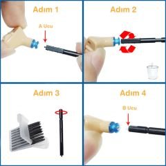 Widex Uyumlu Şeffaf Filtre, YesMed Çubuk Filtre Widex Kulak İşitme Cihazı Uyumlu (1 Paket=8 Adet)