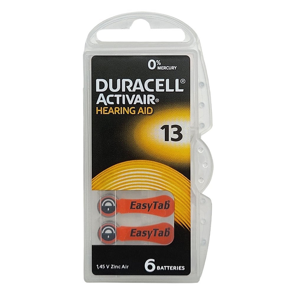 Duracell Activair 13 Numara İşitme Cihazı Pili (1 Paket = 6 Adet Pil)