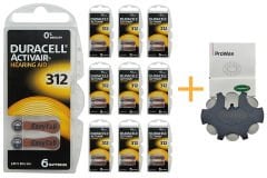 Duracell Activair 312 Numara İşitme Cihazı Pili (10 Paket x 6 Adet = 60 Adet Pil) + HEDİYE YesMed ProWax Filtre