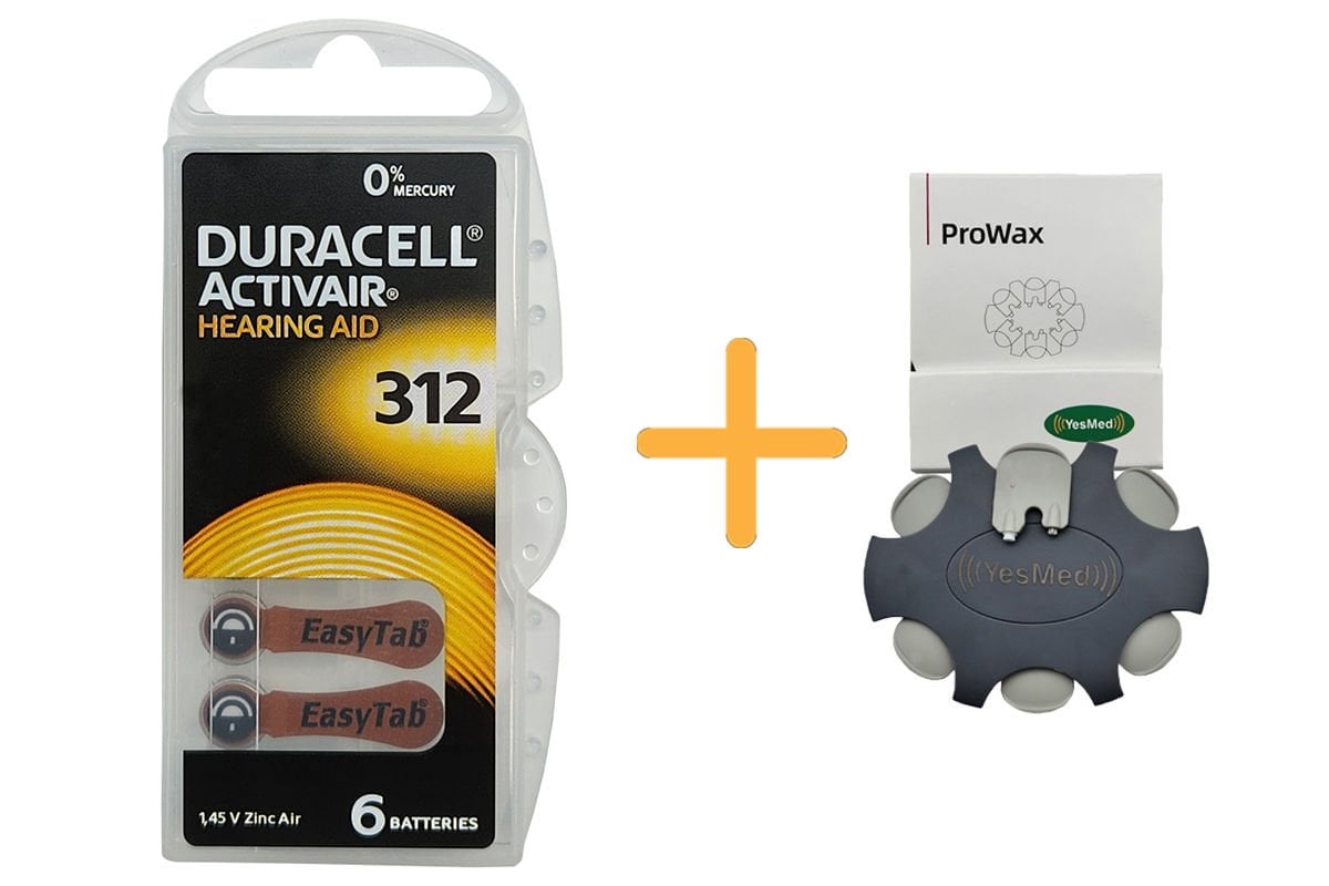 Duracell Activair 312 Numara İşitme Cihazı Pili (1 Paket = 6 Adet Pil) + HEDİYE YesMed ProWax Filtre