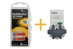 Duracell Activair 13 Numara İşitme Cihazı Pili (1 Paket = 6 Adet Pil) + HEDİYE YesMed ProWax Filtre