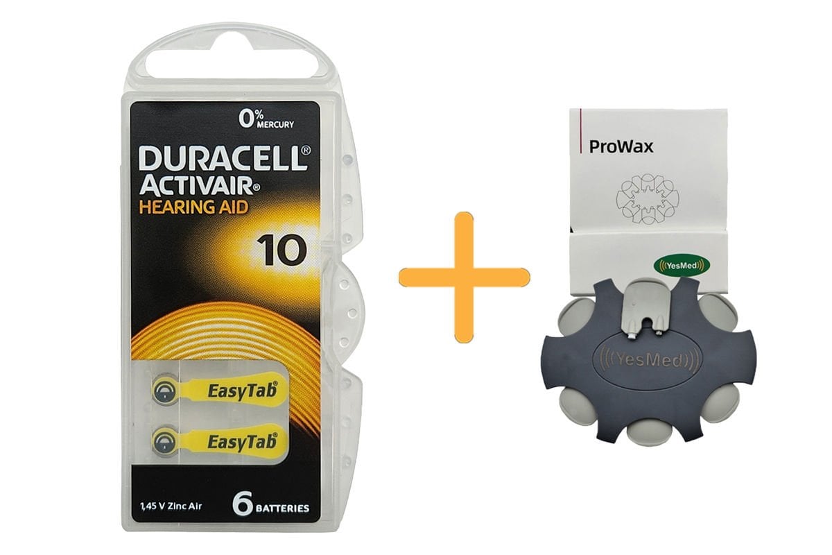 Duracell Activair 10 Numara İşitme Cihazı Pili (1 Paket = 6 Adet Pil) + HEDİYE YesMed ProWax Filtre