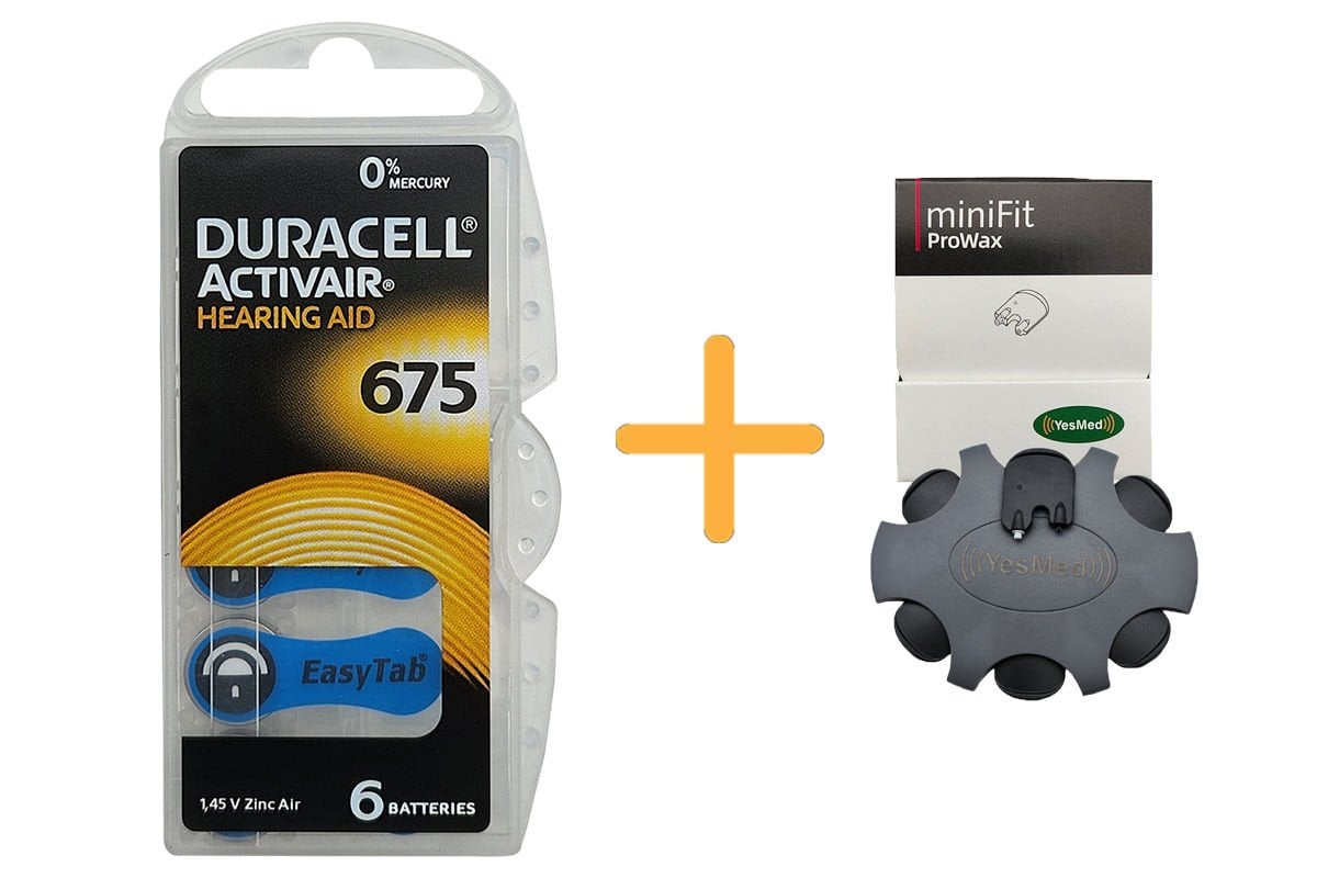 Duracell Activair 675 Numara İşitme Cihazı Pili (1 Paket = 6 Adet Pil ) + HEDİYE YesMed miniFit ProWax Filtre