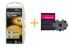 Duracell Actiavir 10 Numara İşitme Cihazı Pili (1 Paket = 6 Adet Pil) + HEDİYE Prowax MiniFit Filtre