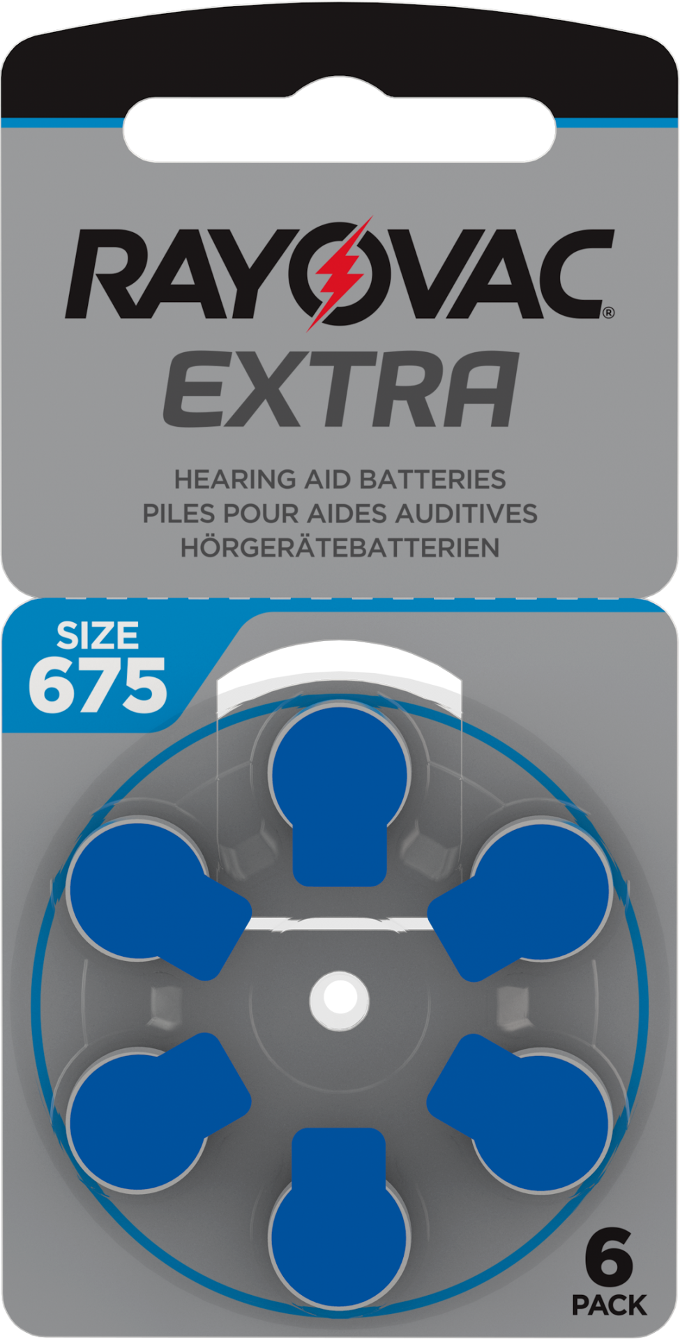 Rayovac Extra 675 Numara İşitme Cihazı Pili ( 1 Paket = 6 Adet Pil )